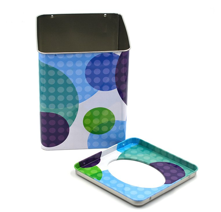 Custom Printing Cmyk Cafe Coffee Shops Restaurants Square Tissue Holder Napkin Box