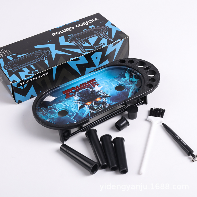 Wholesale Rolling Tray Table Folding Leg Table Smoking Rolling Tray Set