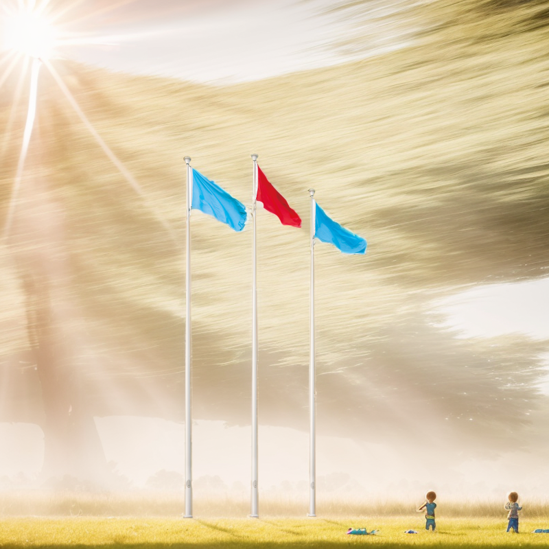 Conic Banner Pole with Powder Coating Base