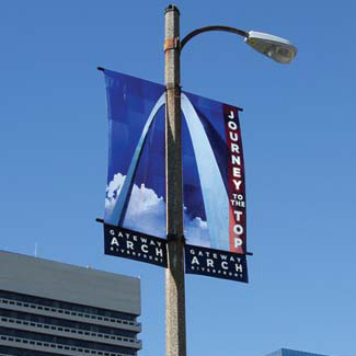 Metal Stainless Steel Street Pole Advertising Sign Rod