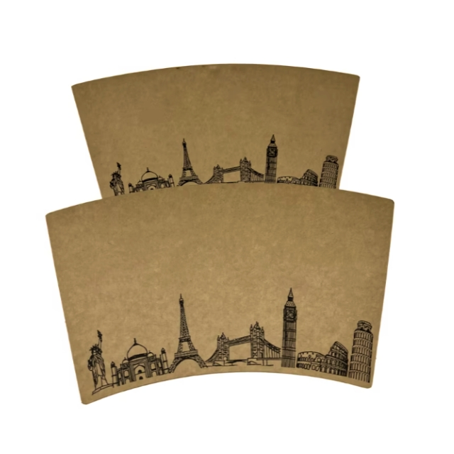 Single Wall Hot Drinking Paper Cup Fan for Paper Cup