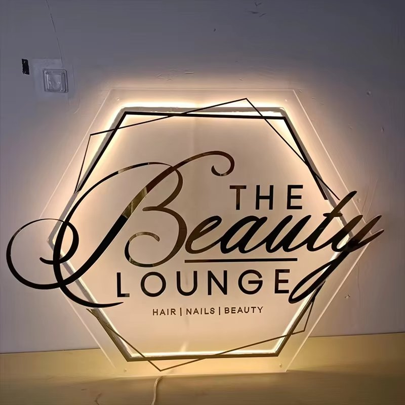 Business Sign Custom LED Shop Sign Board Outdoor Advertising for cosmetic Shop
