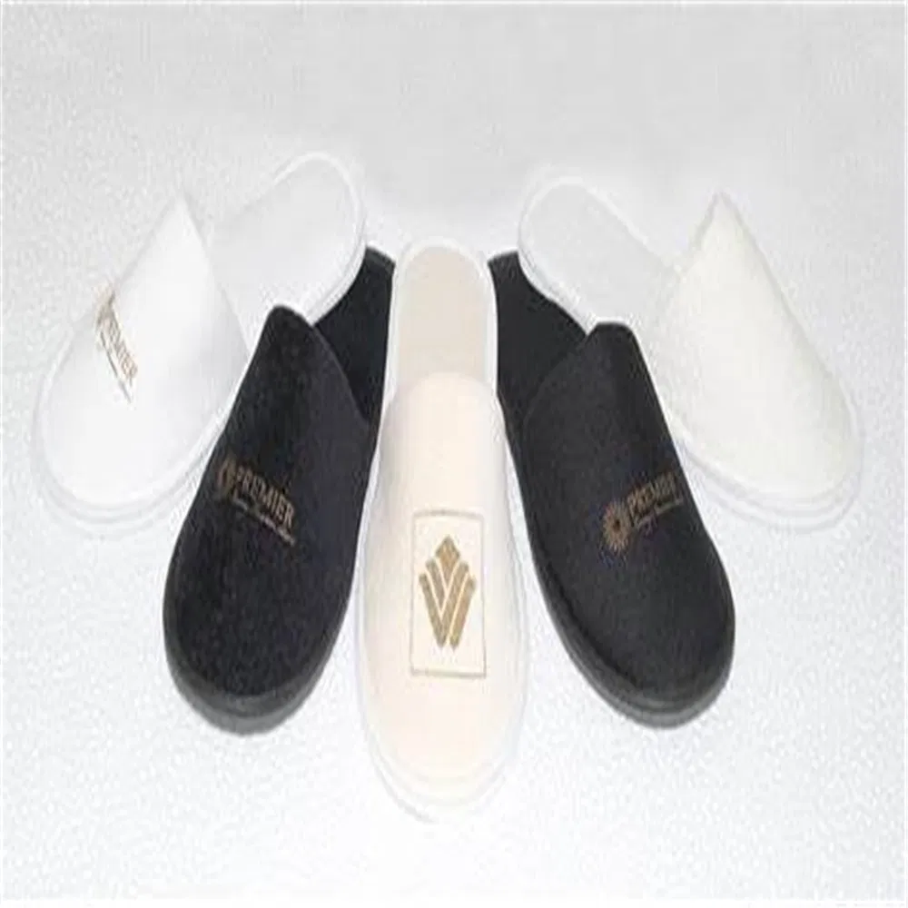 Disposable Hotel Slipper with Napped Velvet for Hotel Room Using