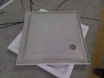Modern Rectangular White Acrylic Shower Door Enclosure with Tray
