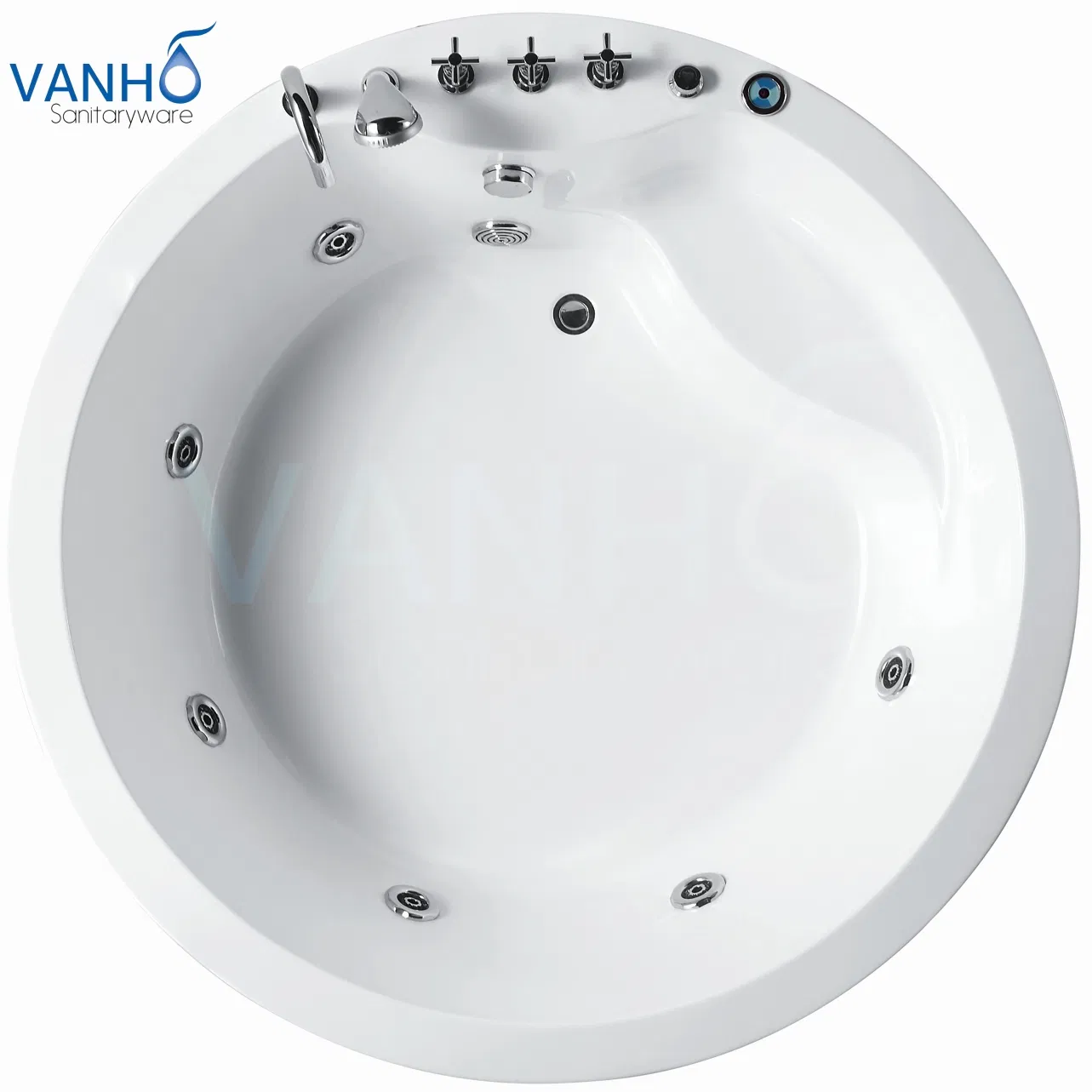 Массажная акриловая ванна Vanho круглой формы