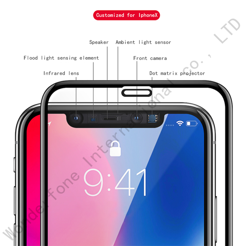 Защитное стекло 5D Mini для iPhone X