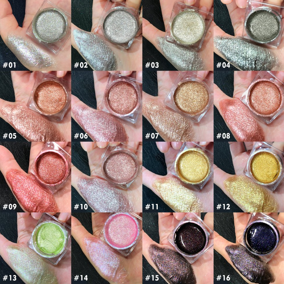 Cream Glitter Eyeshadow Gold Eye Makeup Colors Bulk Private Label Eye Shadow