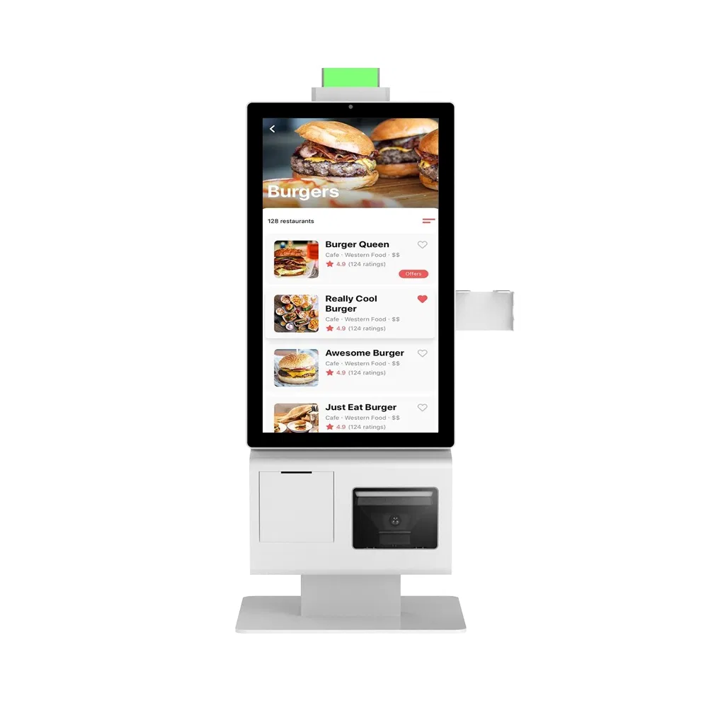 Suntek 21.5 Inches Durable Selfservice Kiosks Payment Terminal Kiosk with POS Space