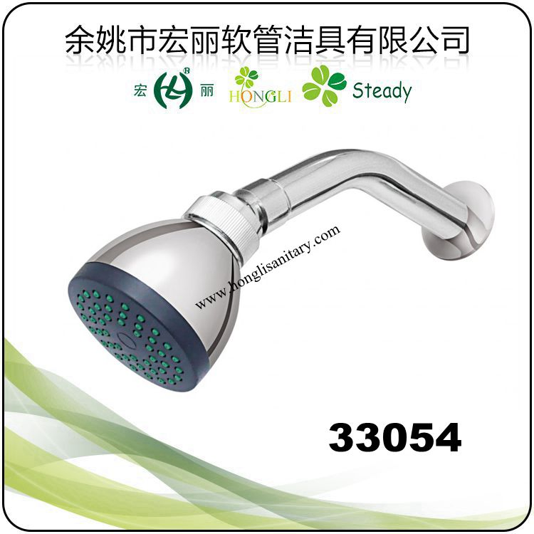 33013 Chrome Plated Economic Shower Head with Shower Arm
