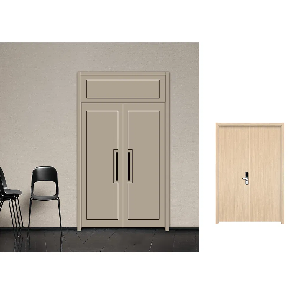Elegant Waterproof Interior Wooden Doors with Flat Laminating Surface Material