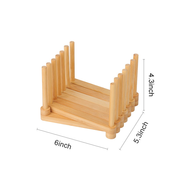 Kitchen Accessories Organizer Bamboo Drain Rack Dish Drying Rack