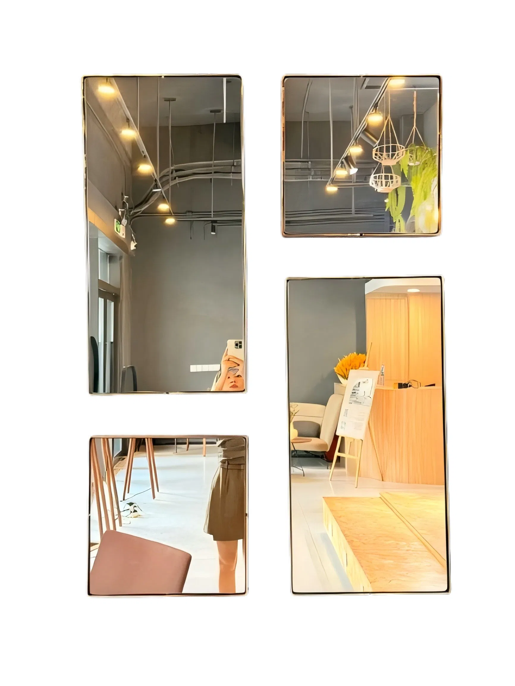 Square Bathroom Bedroom Living Room Decorative Wall Mirror