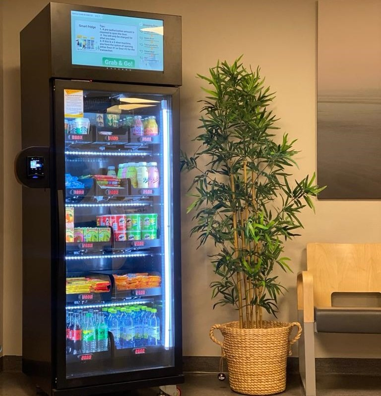 Weimi Office Fast Shopping Smart Fridge Snack Drink Vending Machine Weight Sensor for Sale Salad Sandwich Coffee