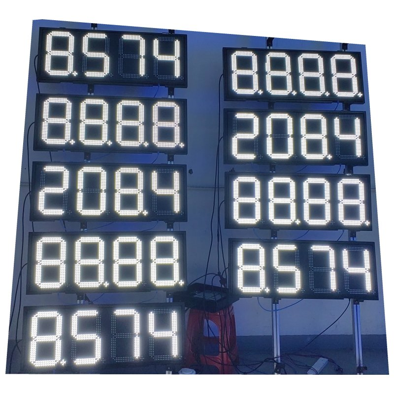 LED Fuel Price Sign Gasoline LED Price Station Large 7 Segment Display for Outdoor Price Board LED Gas Display