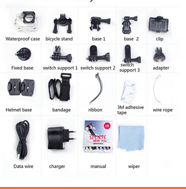 Hot Selling Sj4000 Sports Camera Wateproof Action Helemt Bike Camera