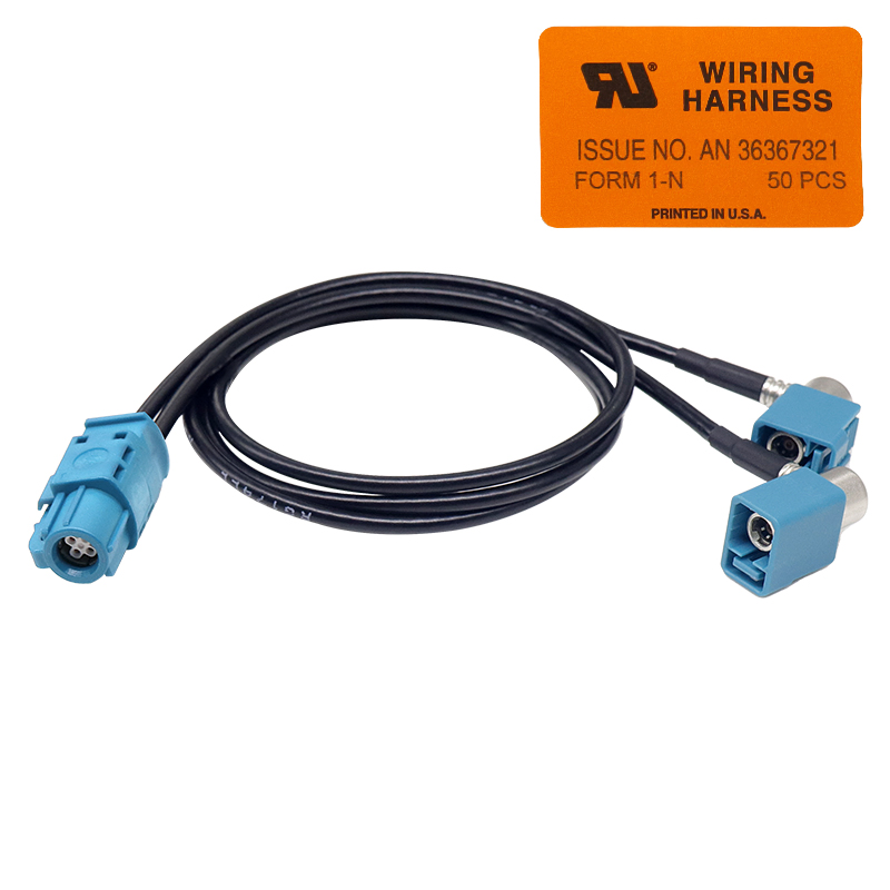 Кабель-переходник Fakra Jack на 2 Fakra Jack Y для авто