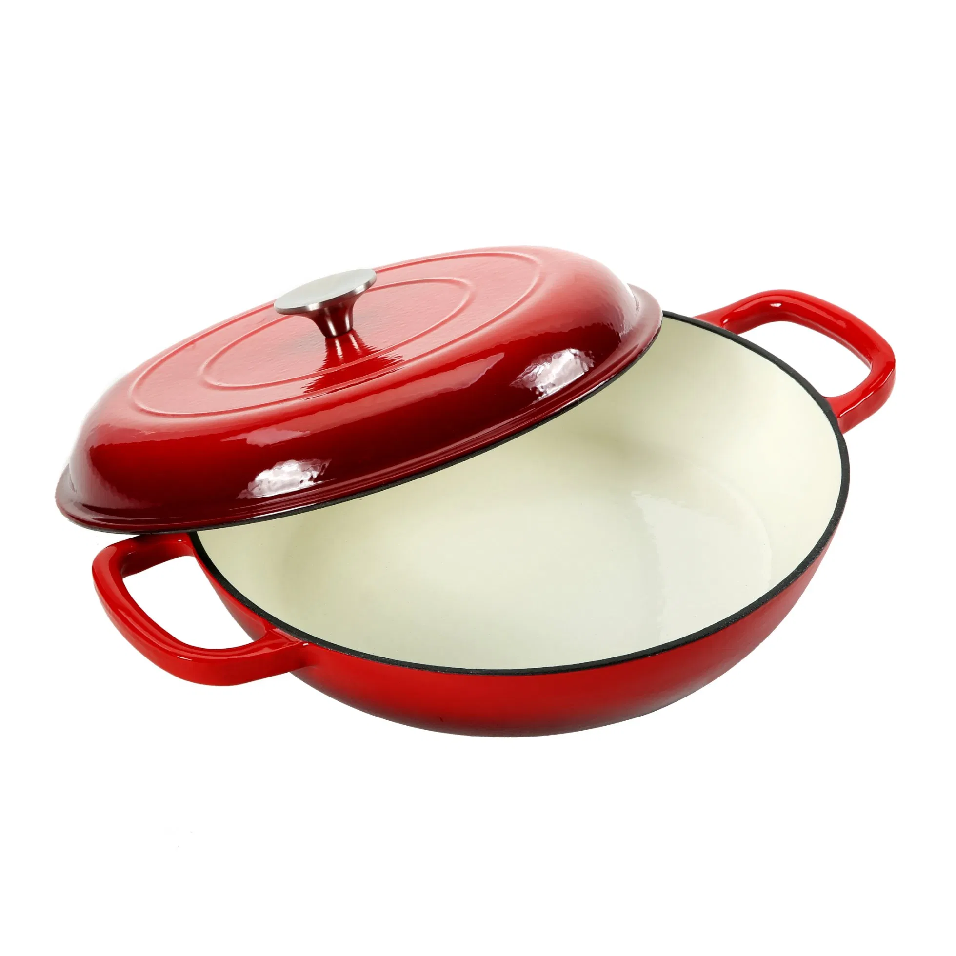 Чугунная эмалированная кастрюля 30 см Cookwin