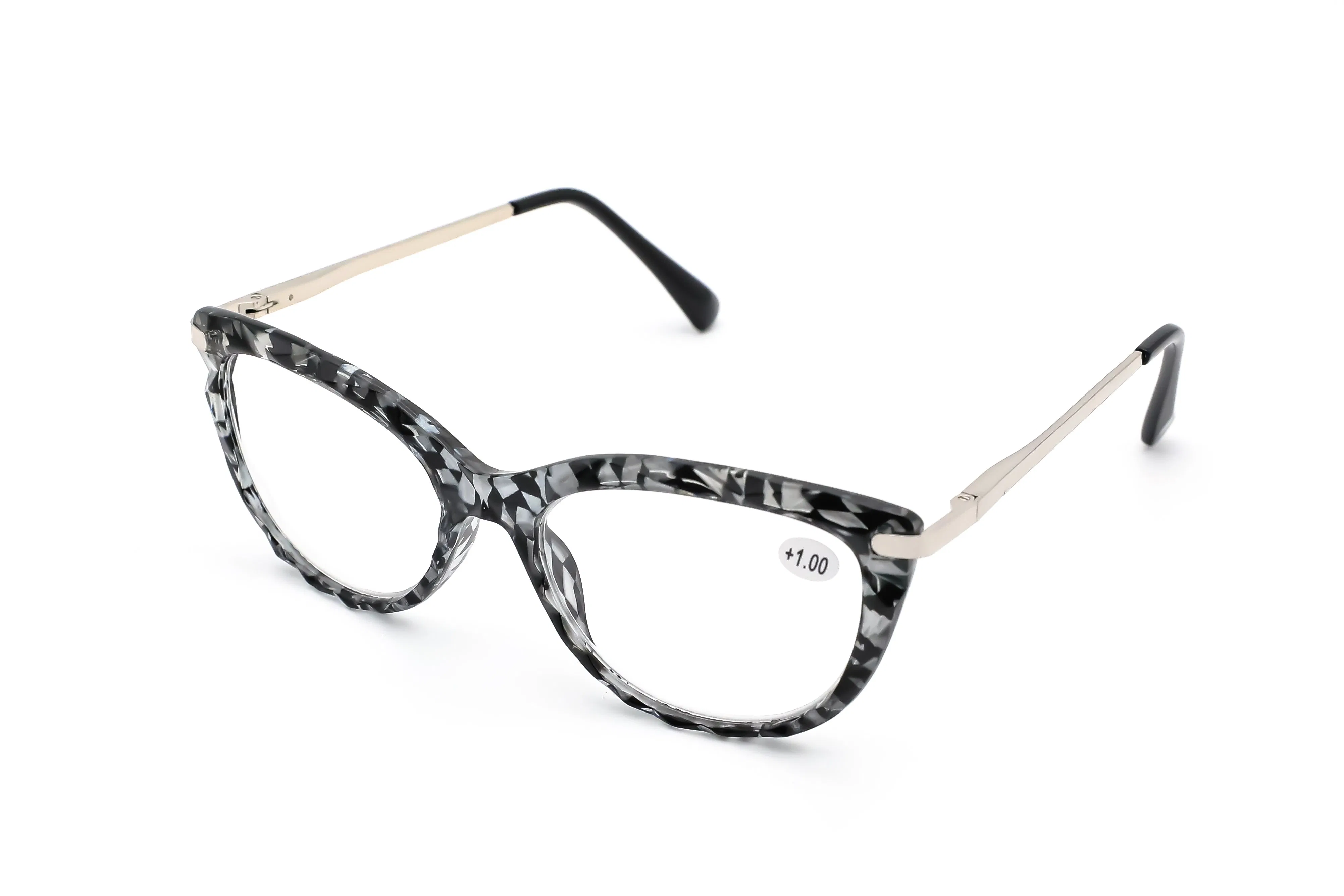 Combined Metal and Plastic Reading Glasses Optical Frame