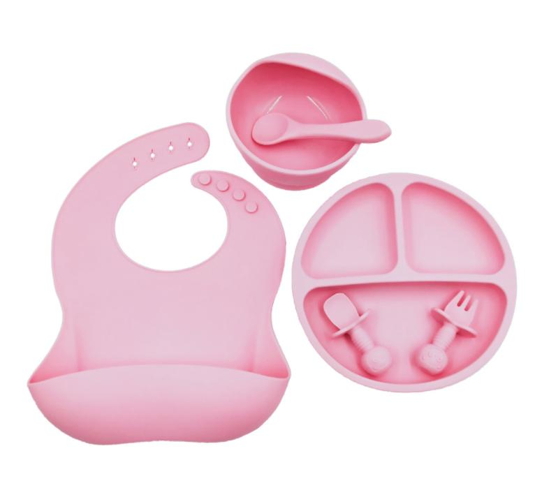 Silicone Baby Dinnerware Set - 6-Piece Kids Feeding Kit