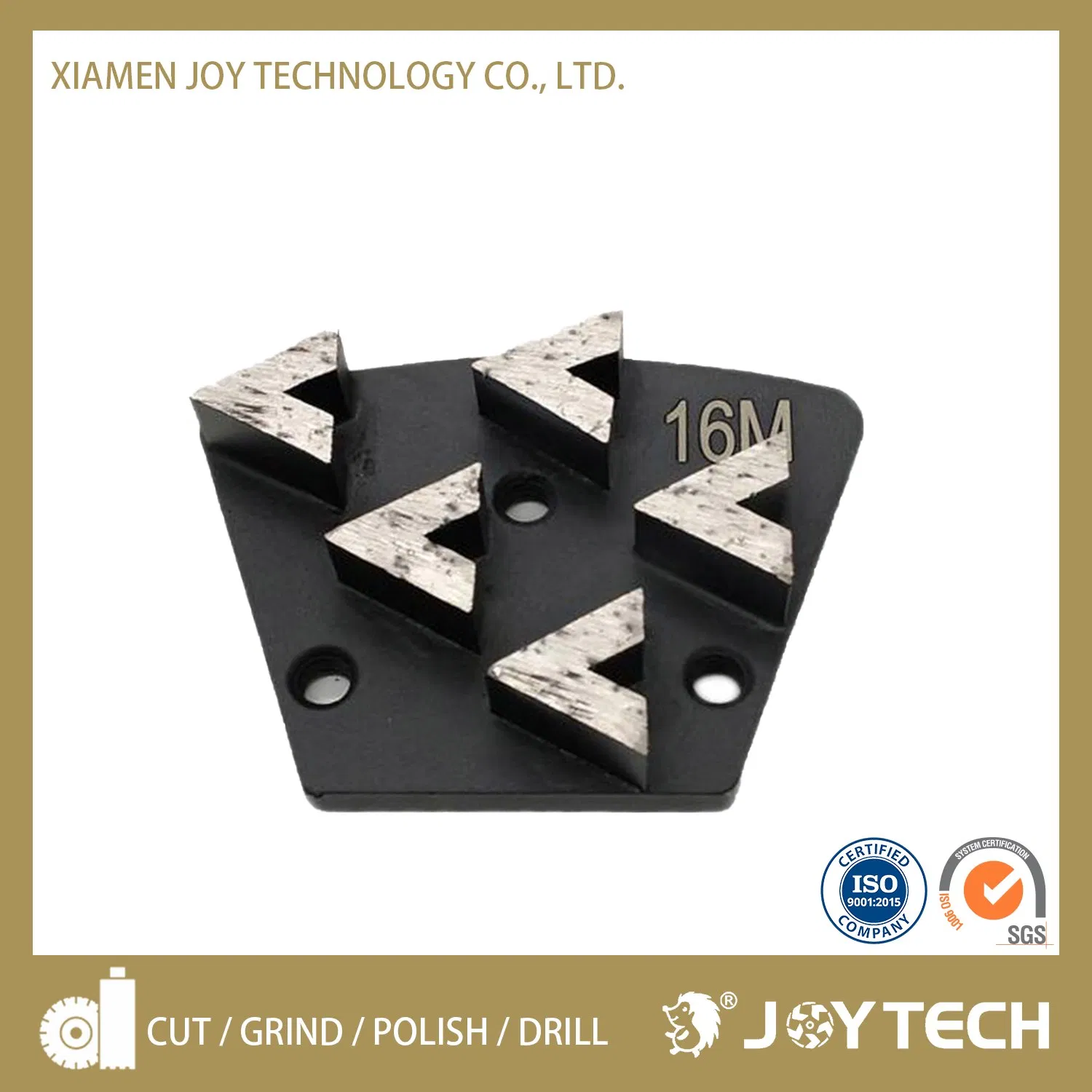 Joy Tech Diamond Cutting Tool Concrete Floor Grinding Wheel Abrasive Tooling Block Segment Diamond Trapezoid Grinding Disc (JOY-TP-B)