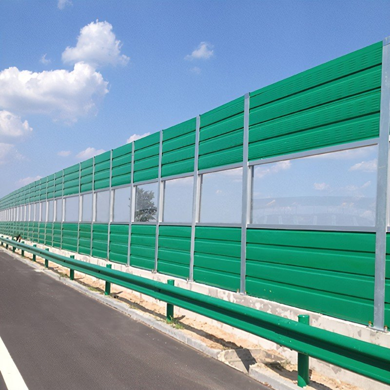 Fiberglass Sound Barrier Highway Acoustic Panel Absorber Sound-Proof Wall Fence
