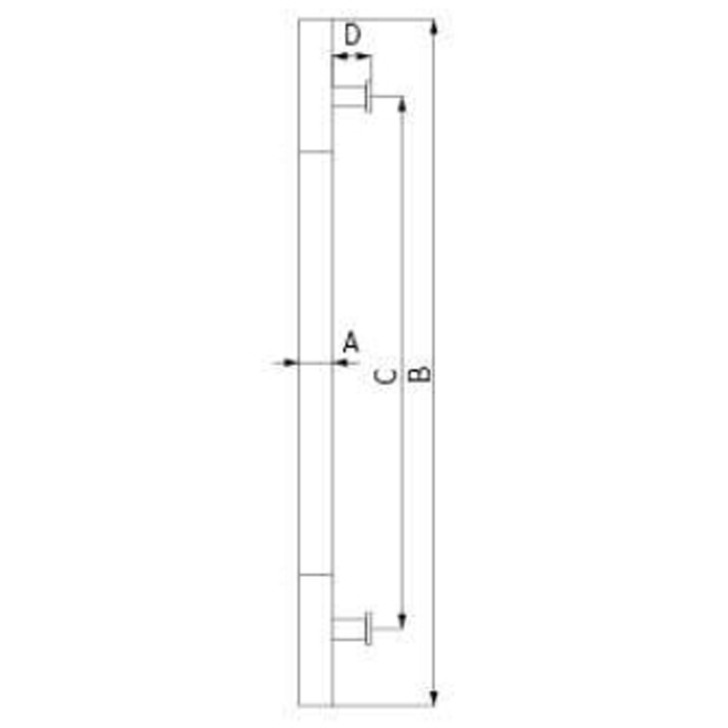 H Type Dould Glass Door Handle for Office Use