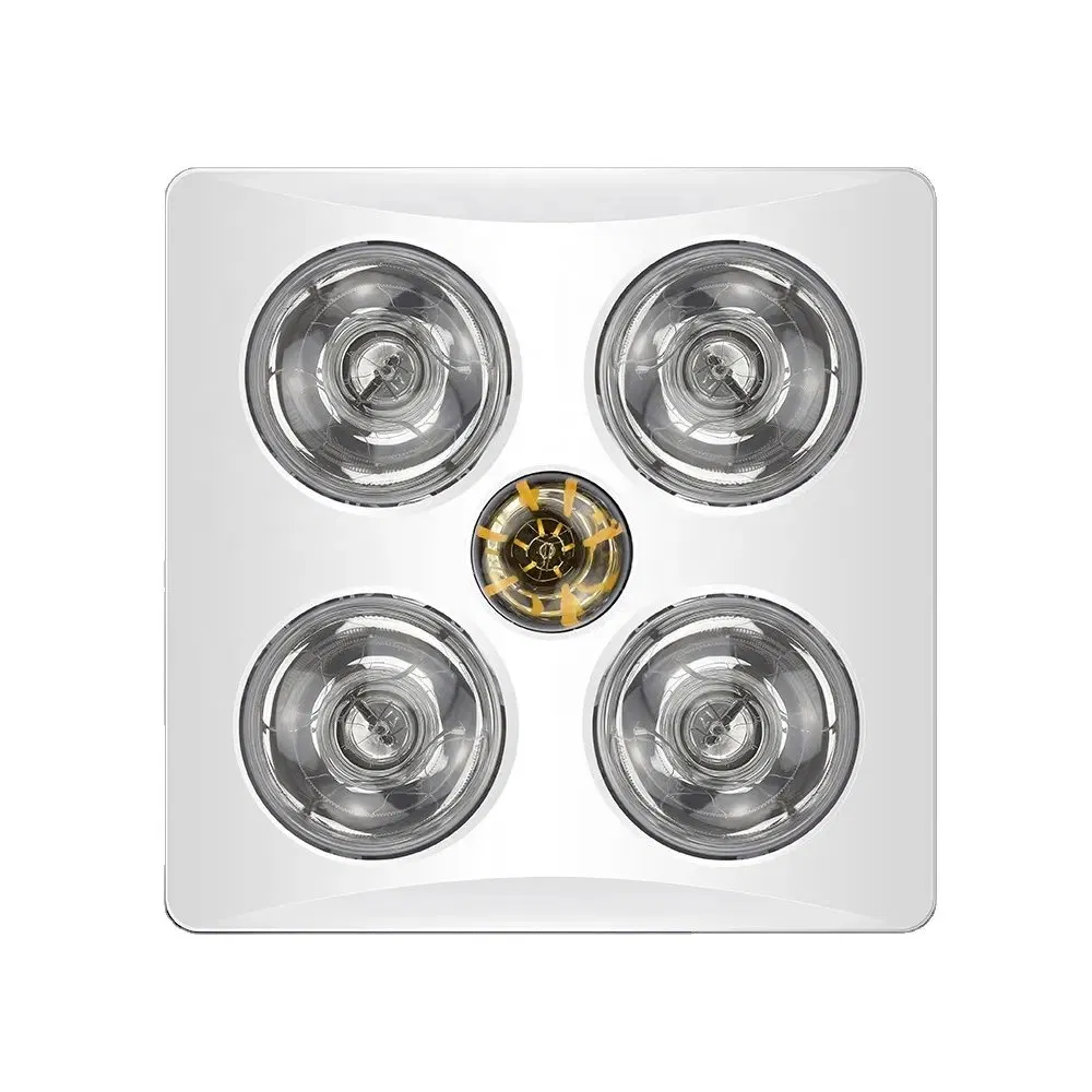 900W Ceiling Electric Infrared Bathroom Heater with LED Panel Lighting