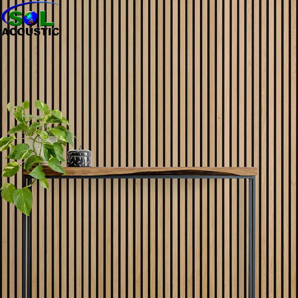 Sol Acoustic Wooden Wall Foam Panels Soundproof Wood Slat Acoustic Wall Panels
