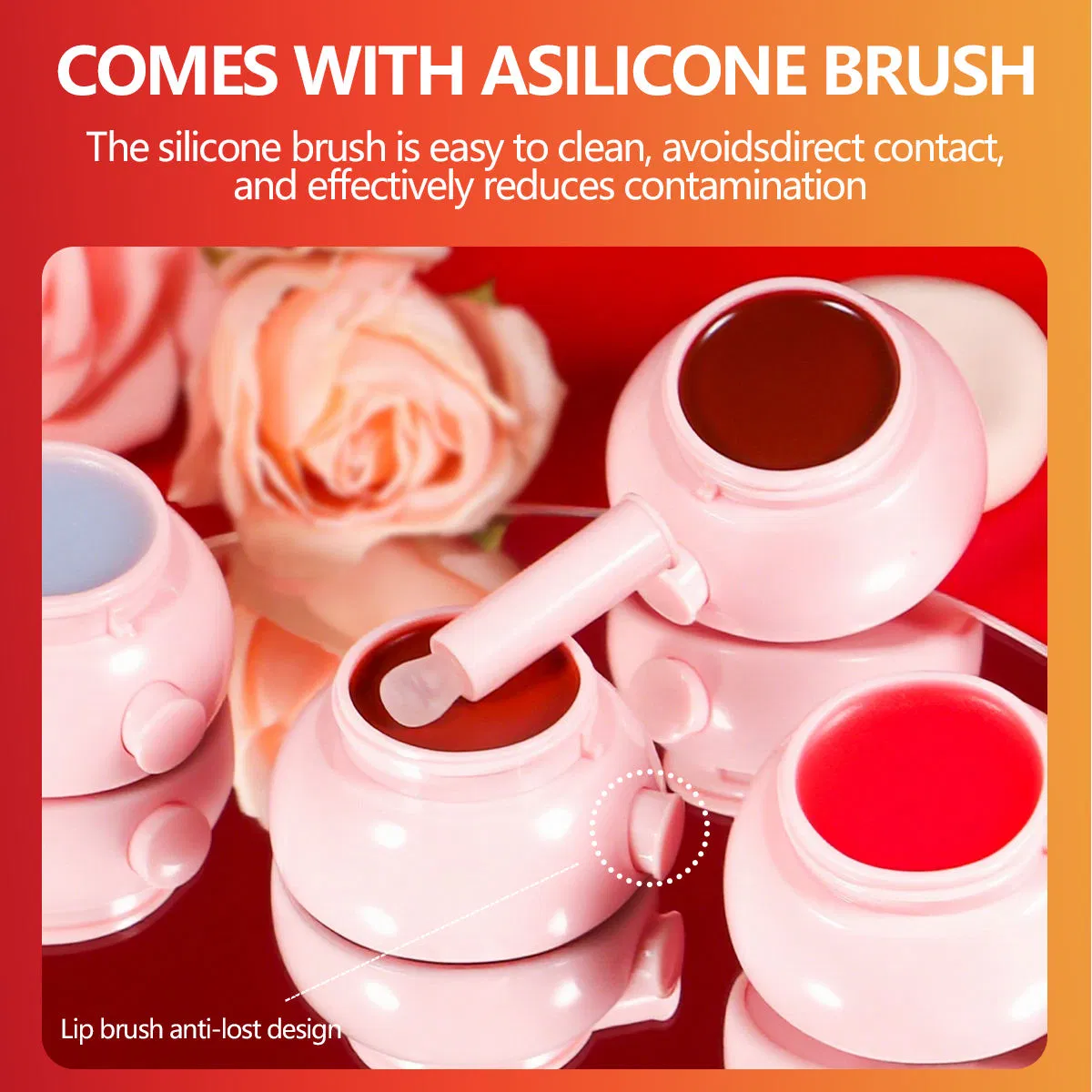 Glossy Waterproof Lip Balm with Moisturizing Mineral Fruit Butter