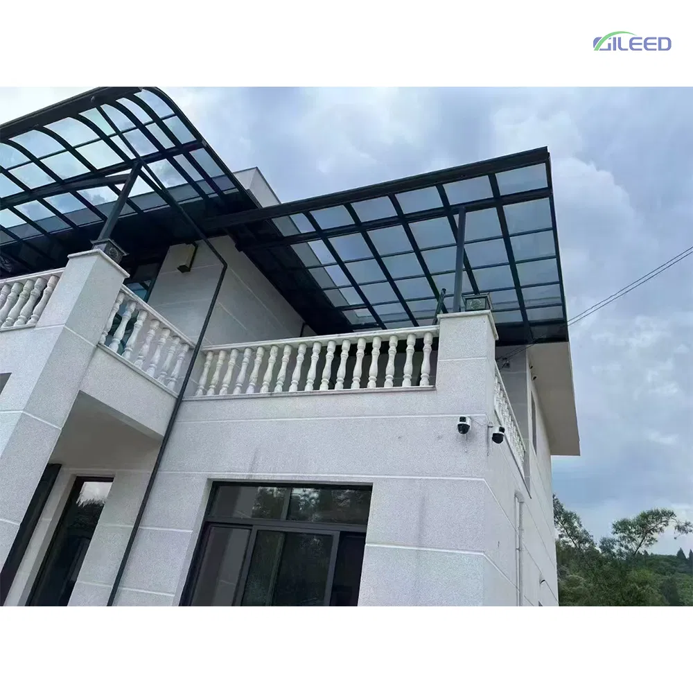 Outdoor Aluminum Alloy Strong Rain Proof Shelter with PC Solid Sheet