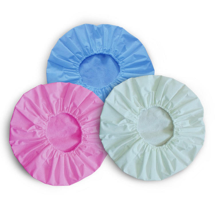 Needle Cotton 50%Viscose 50% Polyester 50g PE Film Waterproof Hotel Disposable Shower Cap