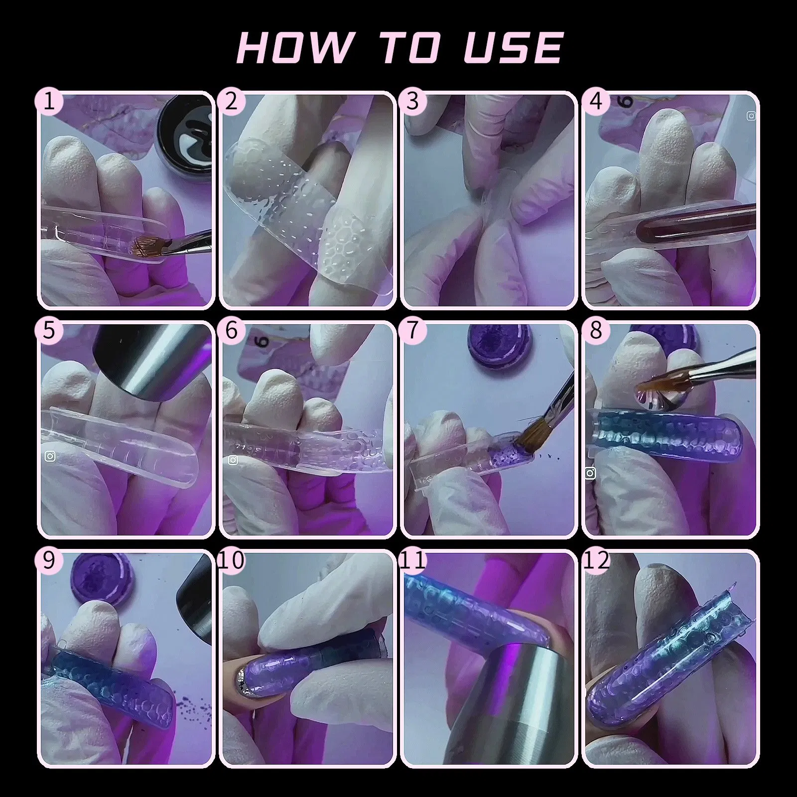 Wholesale New Silicone Form Nail Tool Gel Tip Dual Form Nail Mold