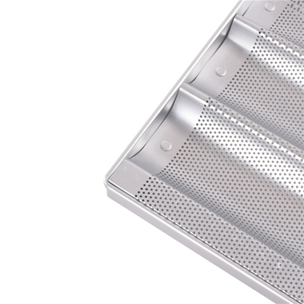 High Quality Commercial Use Bakery Oven Aluminium Perforated French Bread Loaf Baking Tray Baguette Bread Tray