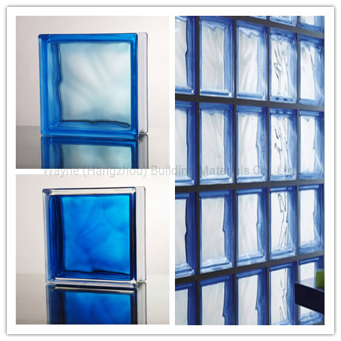 High Quality 190X190X80mm Artistic Design Glass Block Brick