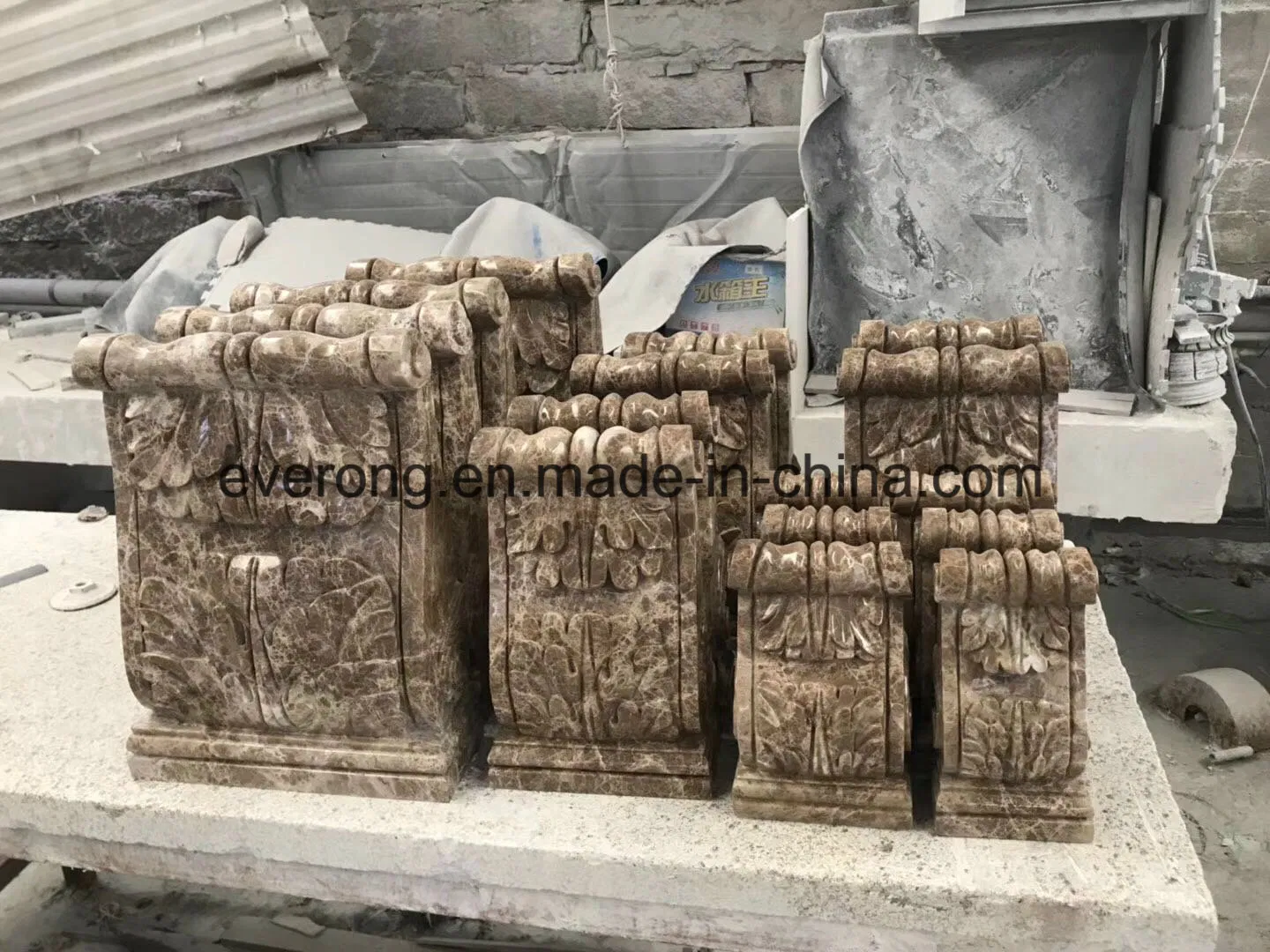 Construction Material, Natural Marble Roman Column Base for Villa Decoration