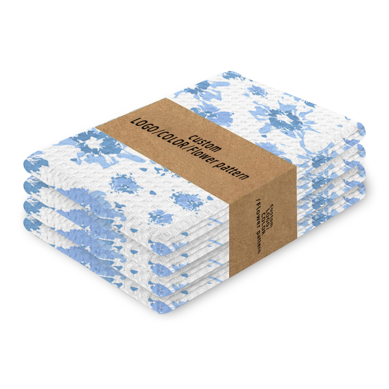 Must Have Essential Customizable Reusable Colorful Pattern Kraft Packaging Quick Drying Wrinkle-Resistant Cleaning Towel for Wiping Surfaces Kitchen Counter