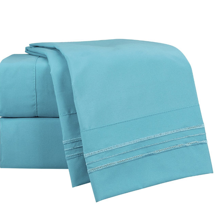 Simple Embroidery 1500 Microfiber Bedding Set