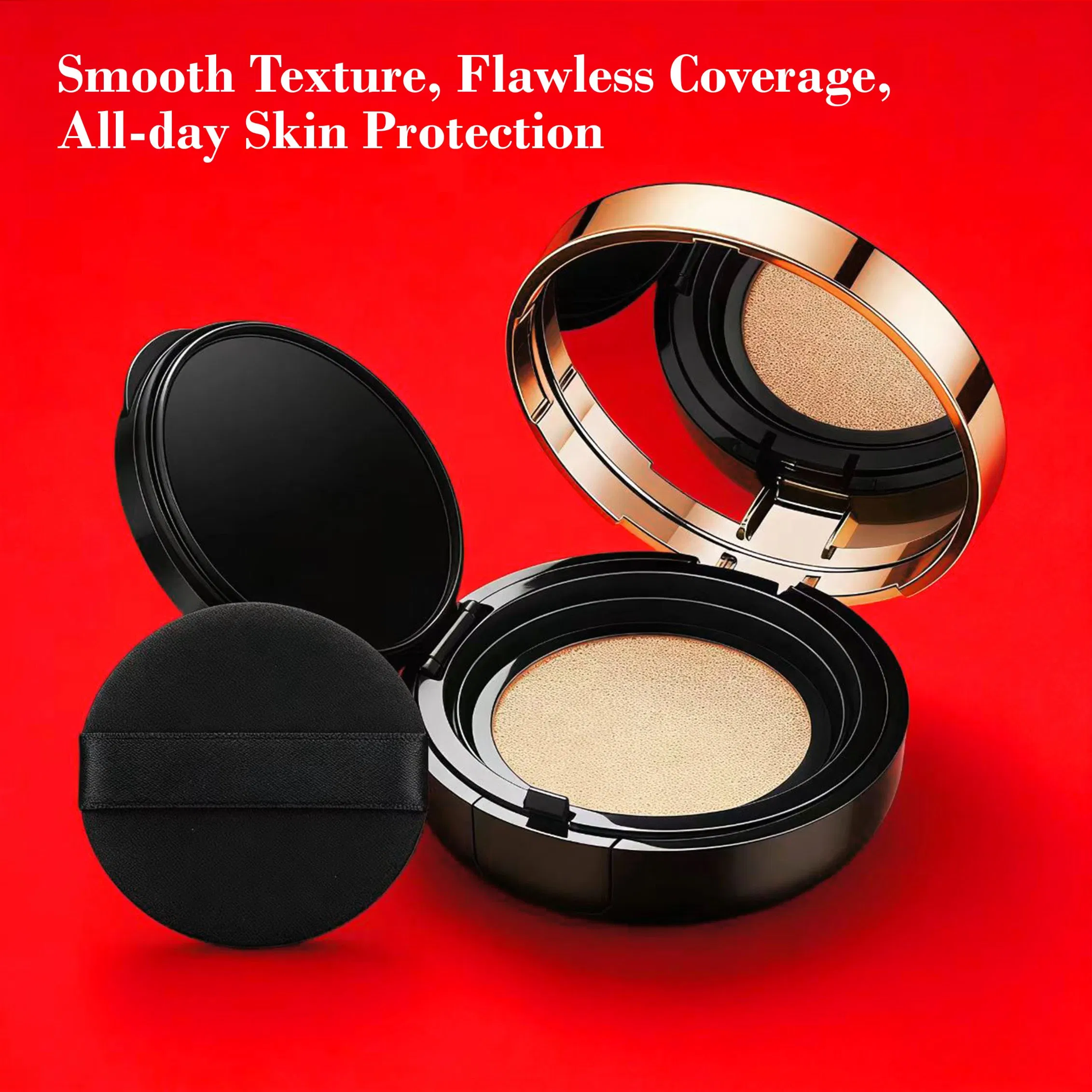 Triple-Defense Cushion Foundation-Sun Protection, Blue Light Shield, Anti-Pollution, Isolation, Repair, Brightening, Antioxidant, Moisturizing & Nourishing