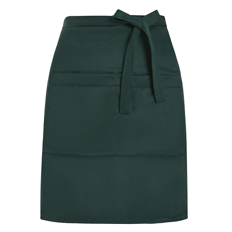 Custom Unisex Blank Waiter Waterproof C Pocket Customized Design Waist Half Polyester Apron