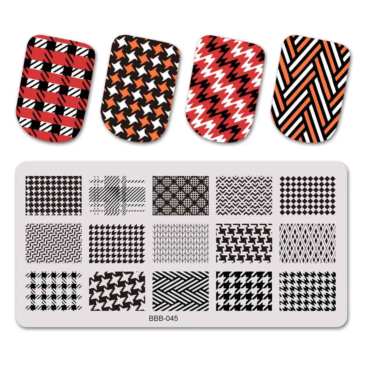 Newest Series Rectangular Style Stamping Nail Art Plate