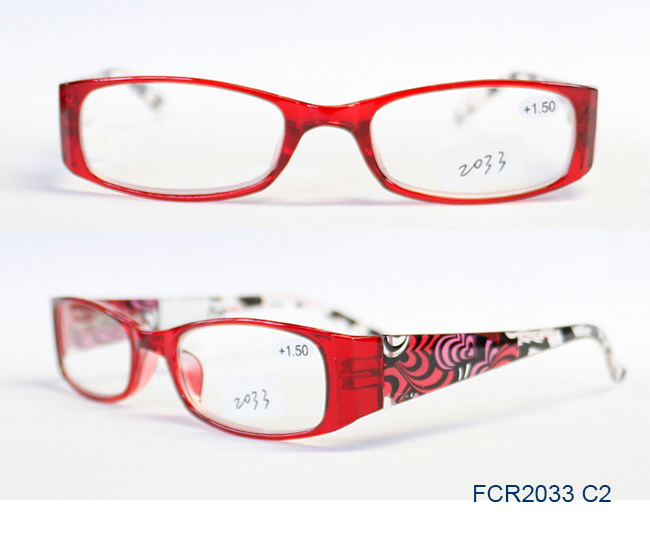 Latest Fashion Plastic Ladies Reading Glasses with Pouch FCR2033