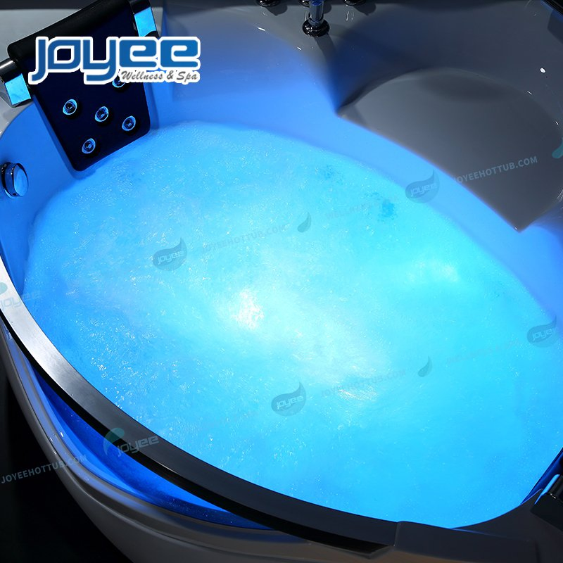 Угловая гидромассажная ванна Joyee SPA Waterfall LED для двоих
