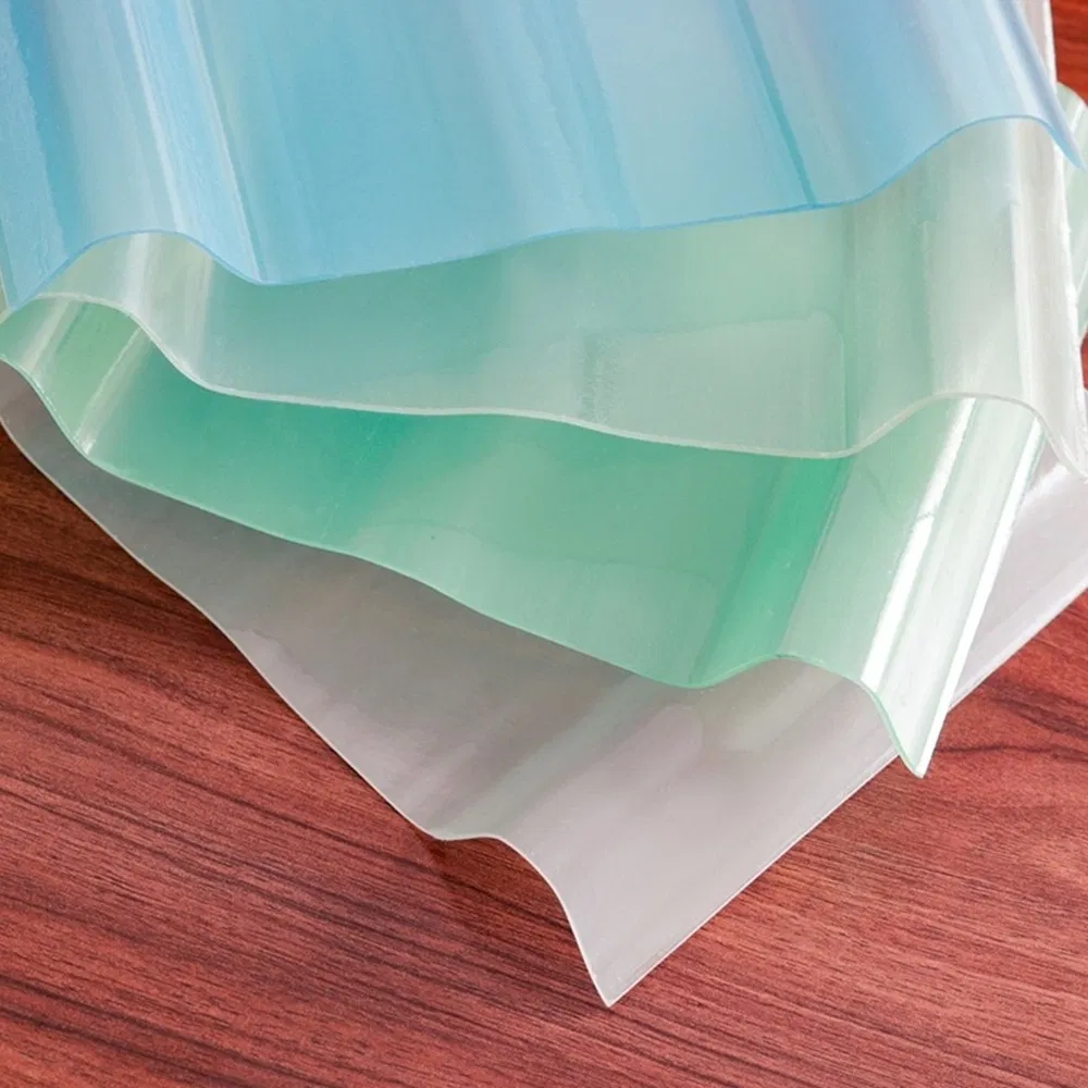 High Transparency Fiberglass FRP Corrugated Translucent Sunlight Sheet for Roofing FRP Panel GRP Skylight Sheet