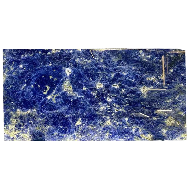 Polished Blue Sodalite Marble Slabs - Premium Blue Stone for Countertops & Wall Cladding