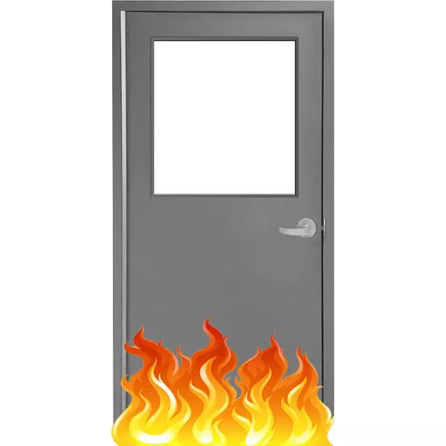 Fire Retardant Steel Safety Door Metal Exit Door with Fireproof Glass