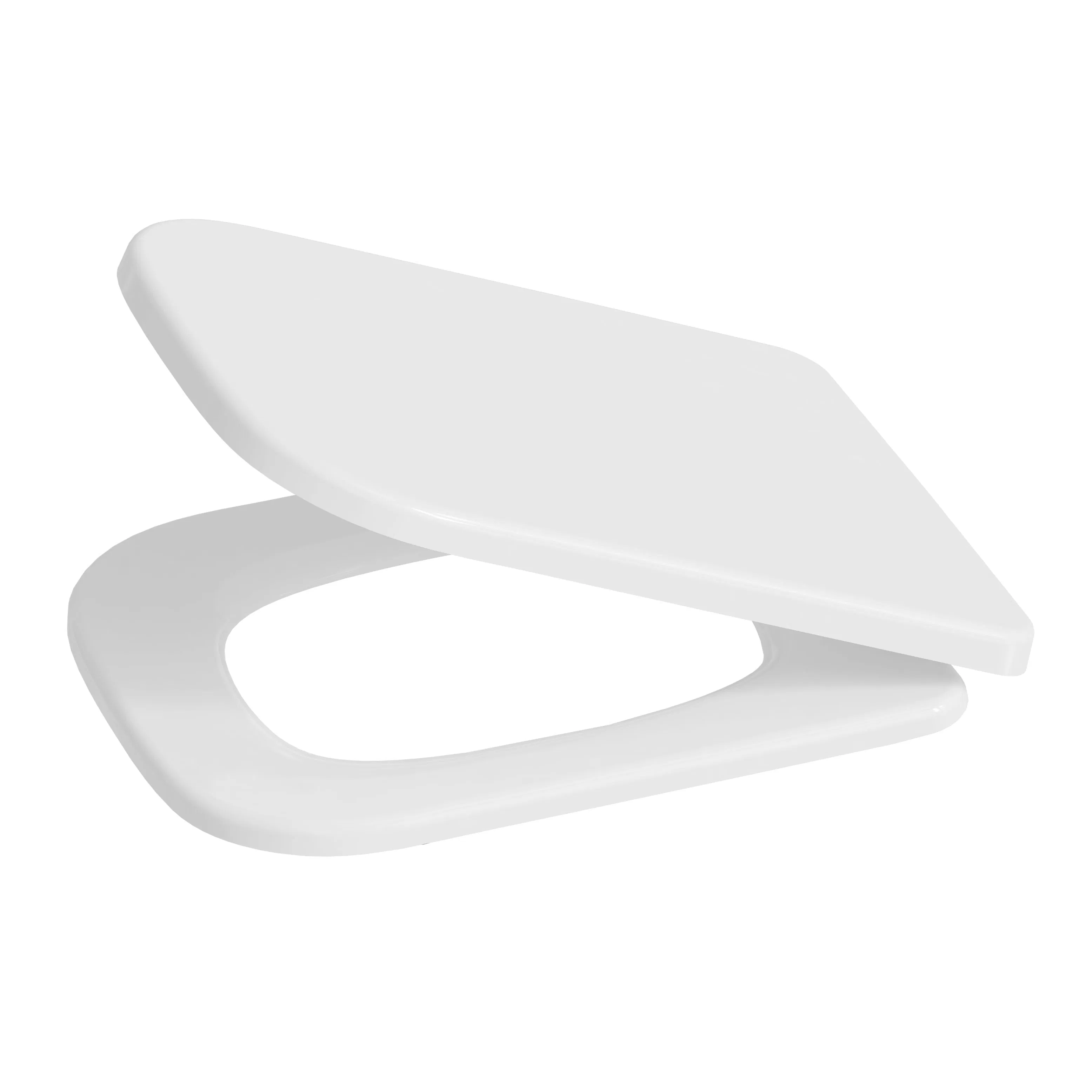 Sandwich Style Universal Square Shape White UF Soft Close Toilet Seat Cover