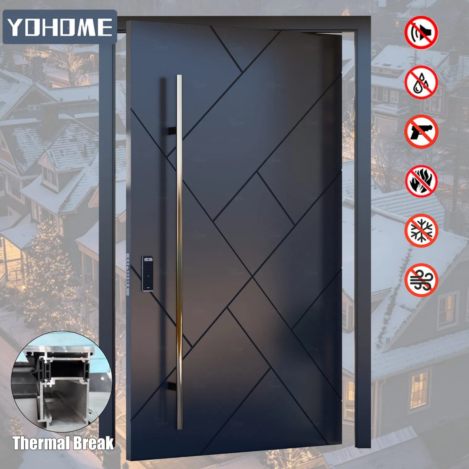 Умная входная дверь с камерой и терморазрывом