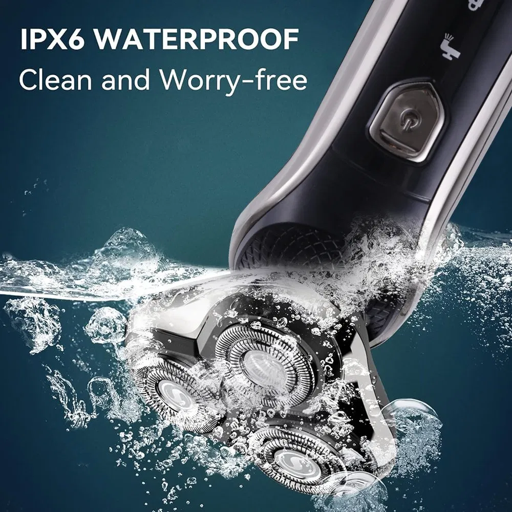 Waterproof Wet & Dry Bald Shaving Grooming Cordless Rechargeable Men's Head Shaver