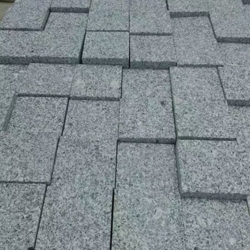 Wholesale Pavement Stone Paving Sesame White Granite Cobble Stone