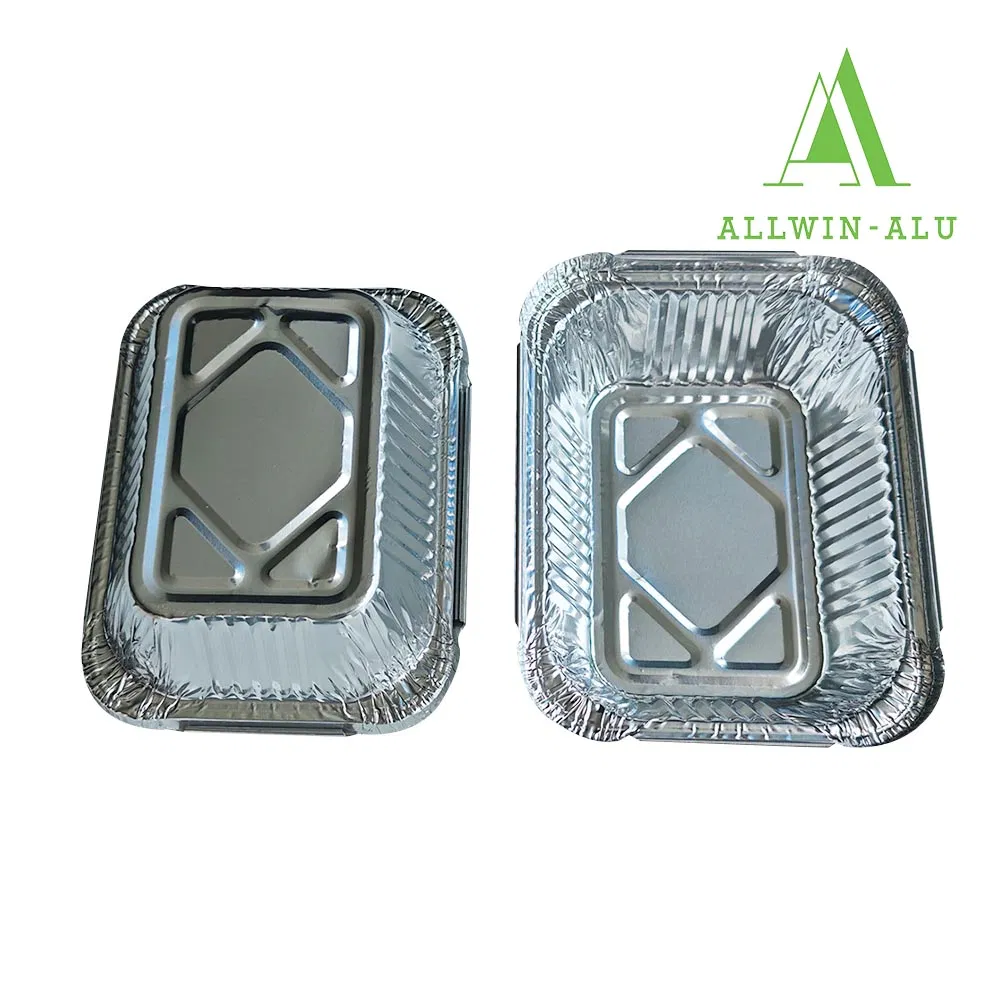 260ml Food Grade Disposable Aluminum Foil Fast Food Packaging Container with Paper Lid